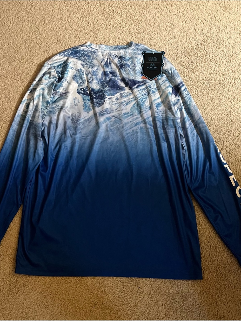 Ocean + Coast Realtree Fishing Blue Long Sleeve Performance Tee